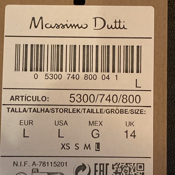 NWT. Massimo Dutti Leather Black Mini Skirt. Size L. - Picture 8 of 12